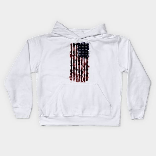 National Flag Series - United States 1944 Kids Hoodie by RawBlinkProductions01